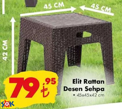 ELİT RATTAN DESEN SEHPA